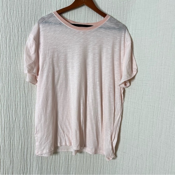 Free People We The Free Pink Oversized Burnout Short Sleeve Tee Top Small - Picture 1 of 6